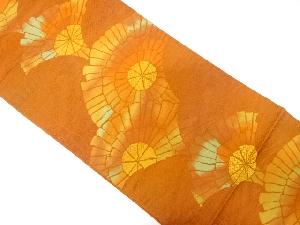 本場筑前博多 変わり花青海波模様織り出し 名古屋帯